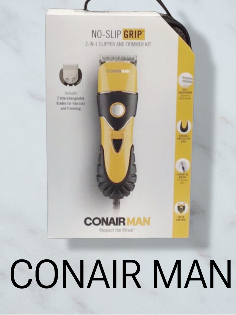CONAIR MAN 2-in-1 Clipper & Trimmer Kit in Case, Attachments, Cape & More NIB